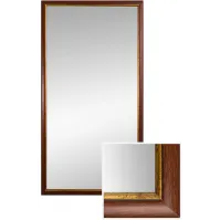 Miroir traditionnel cadre bois marron