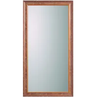 Grand miroir cadre bois teinté bronze