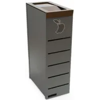 Corbeille Nice 75 litres couvercle basculant et support de sac