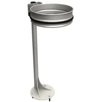 support sac-poubelle bleu sur platine stable