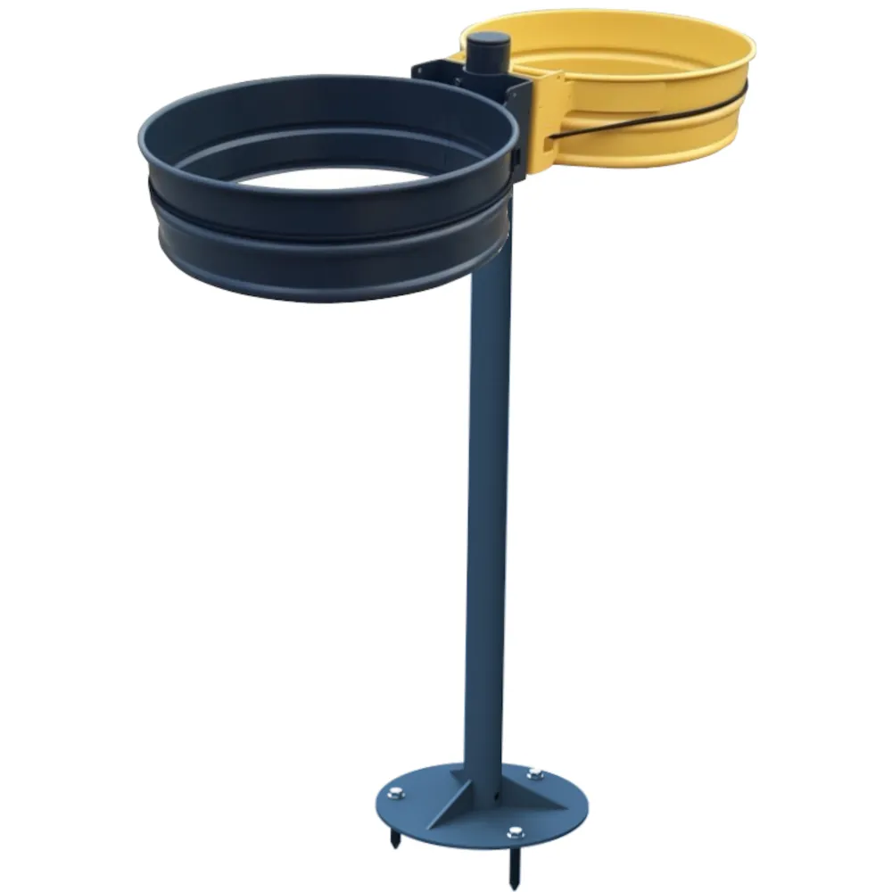 Double support sac sur poteau