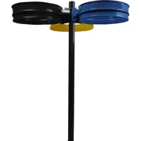 Support sac-poubelle triple flux