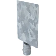 Panneau support affichage pour support sac-poubelle an acier galvanisé