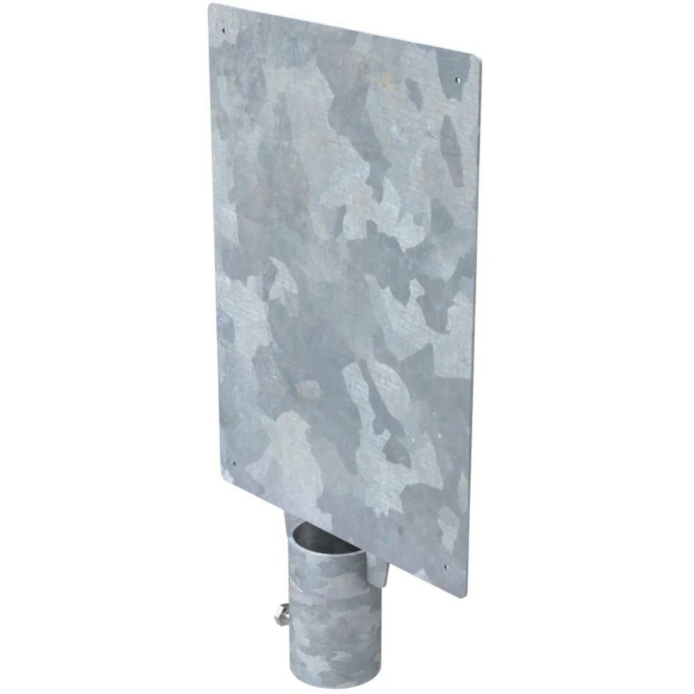 Panneau support affichage pour support sac-poubelle an acier galvanisé