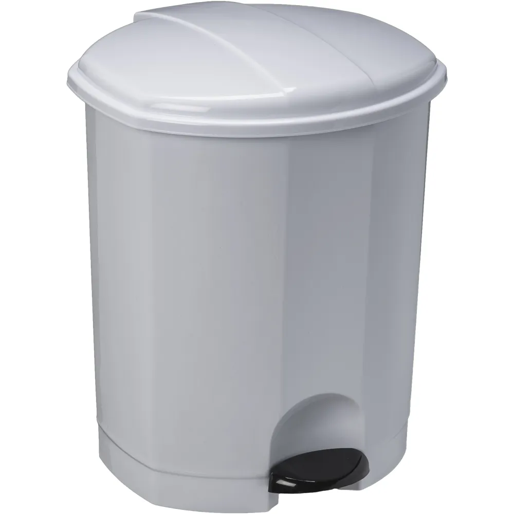 lot de 6 poubelles en plastique blanche standard 12 litres