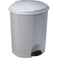 lot de 6 poubelles taille moyenne en plastique blanche standard