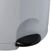 lot de 6 poubelles à pédale blanche esa 20 litres pour cuisines