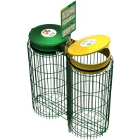 Poubelle grillagée