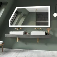 miroir sous mansarde avec lumière