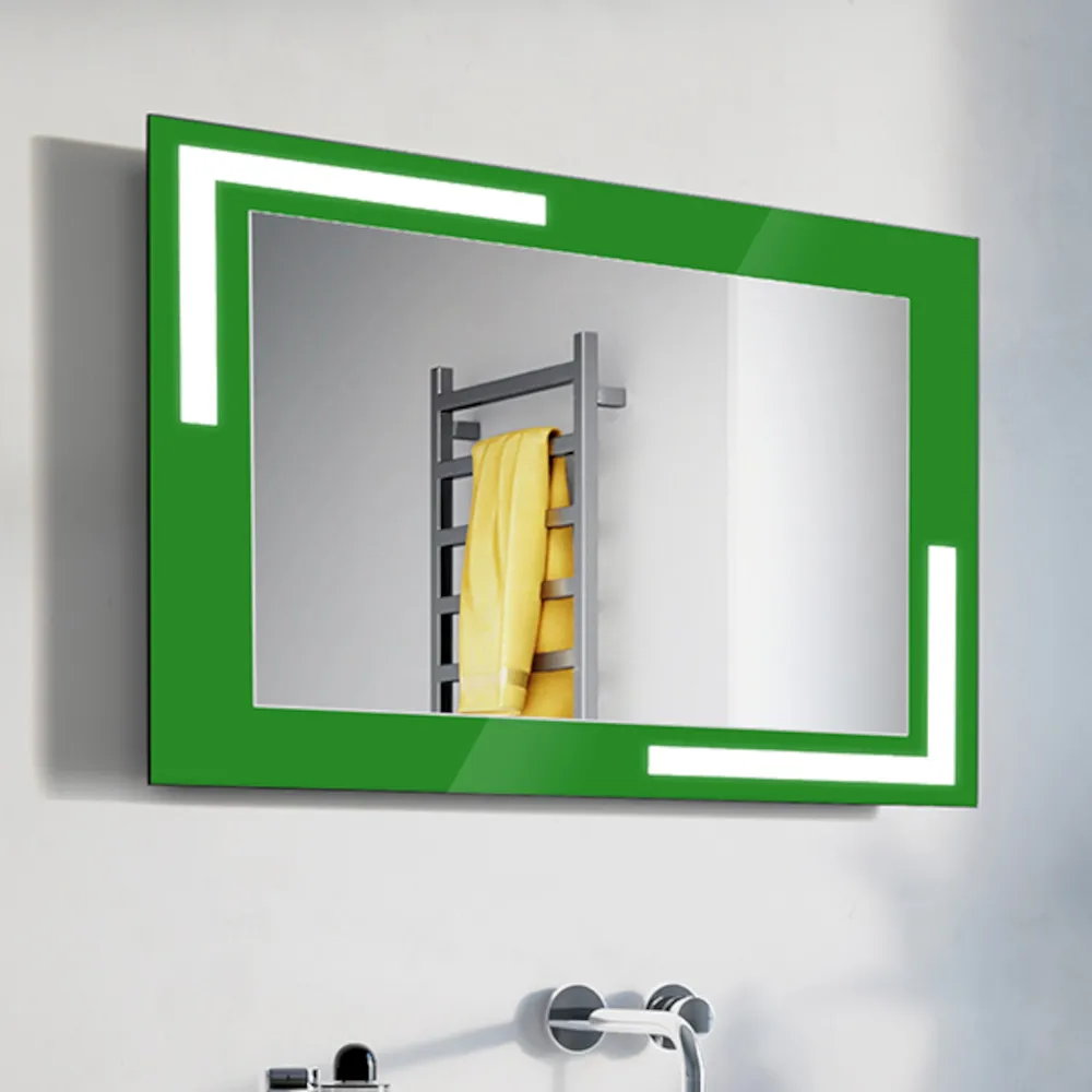 miroir LED laqué vert