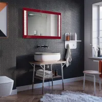 miroir couleur bandes lumineuses