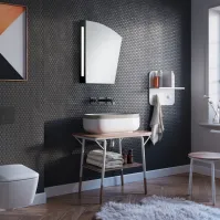 Miroir bande LED noir