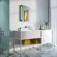 miroir orange couleur