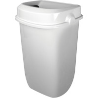 Poubelle murale blanche hygiénique discrète 12L