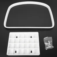 Poubelle murale blanche hygiénique 12L discrète