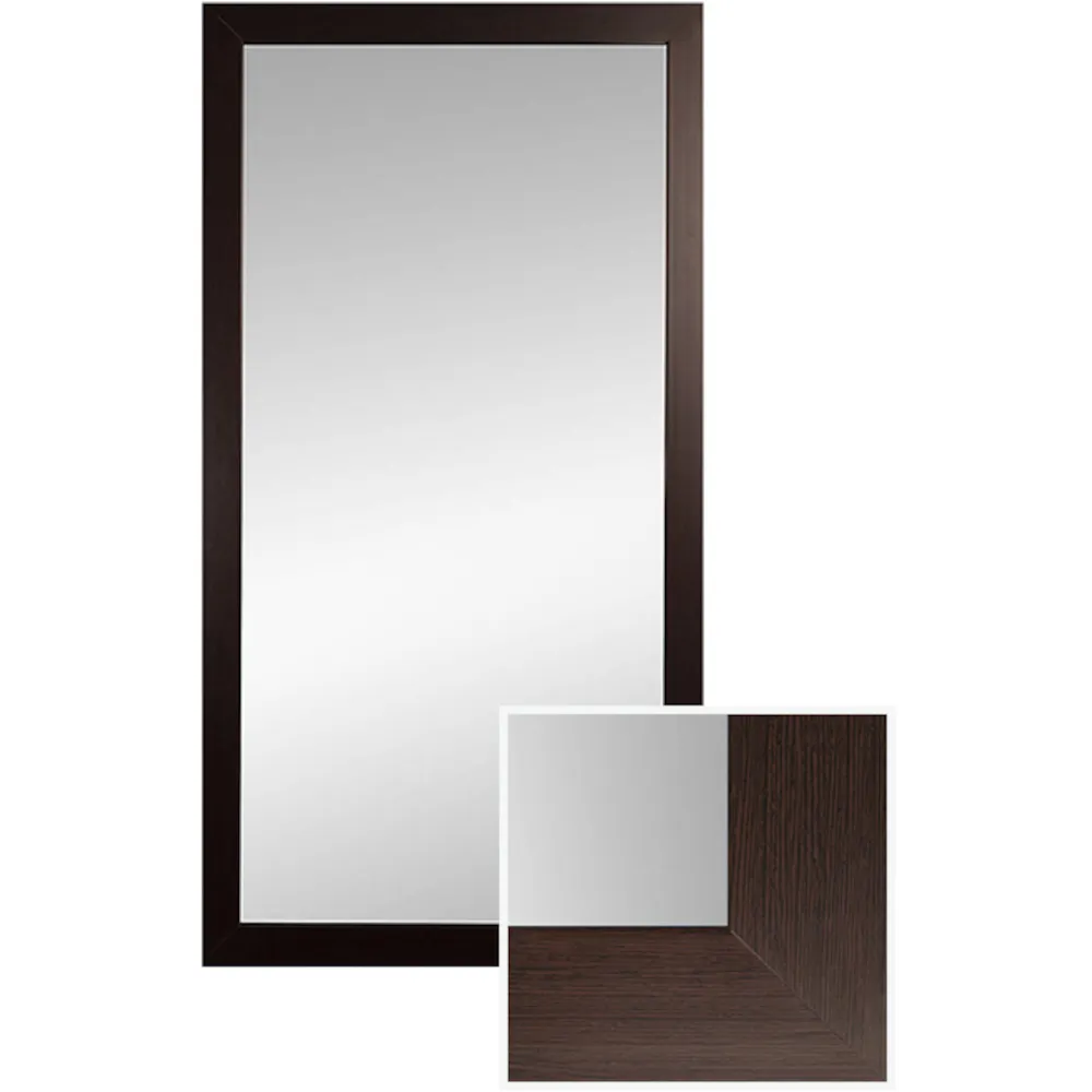 Miroir cadre bois marron