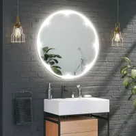 Miroir LED fleur