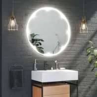 Miroir LED fleur