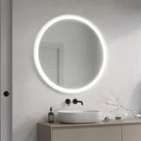 Miroir d'hôtel rond lumineux