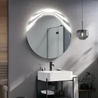 Un design audacieux pour un miroir cylindrique LED qui vous fera briller