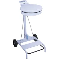 Support sac-poubelle mobile blanc