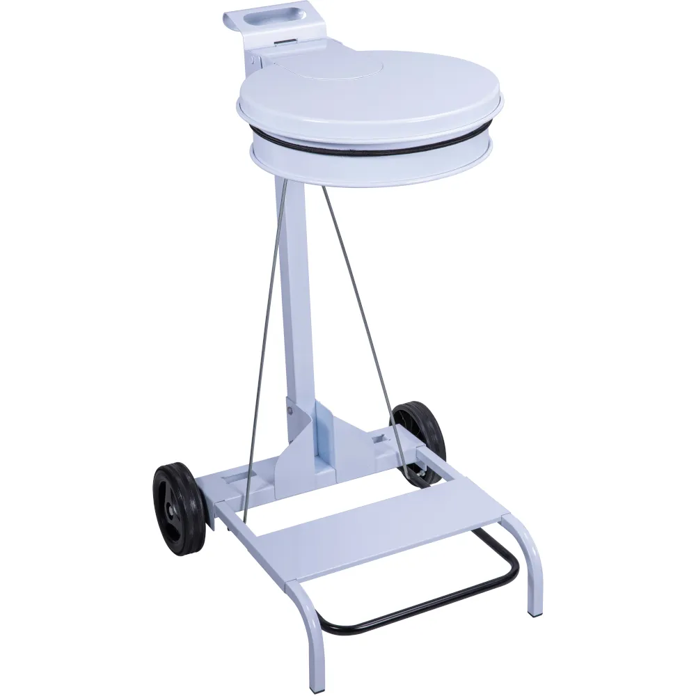 Support sac-poubelle mobile blanc
