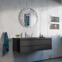 Miroir Time LED - Éclairage efficace pour le maquillage et le rasage