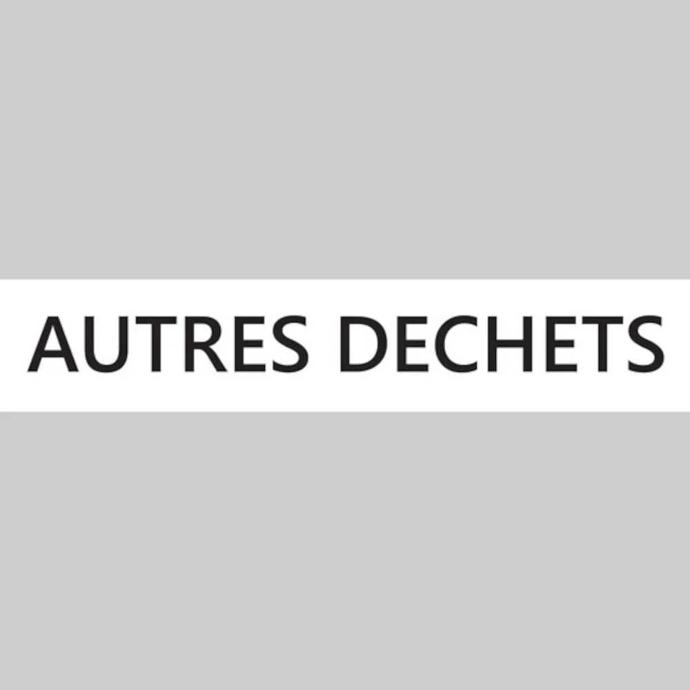 Autocollant Adhésif Tri-Sélectif pour Déchets Non Recyclables
