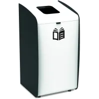 Autocollant pour poubelles de recyclage Noir Mat Papier Vinyle Adhésif