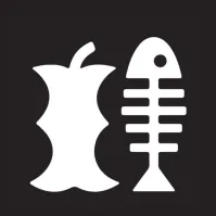 Adhésif déchets organiques blancs