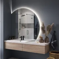 Miroir rond design vertical et horizontal	