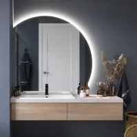 Miroir rond design coupe moderne	