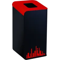 Corbeille pour fastfood et restauration rapide. Design moderne et robuste. Grande capacité de 80L. Facile à nettoyer.