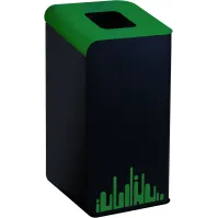 Corbeille pour restauration rapide en verre vert.