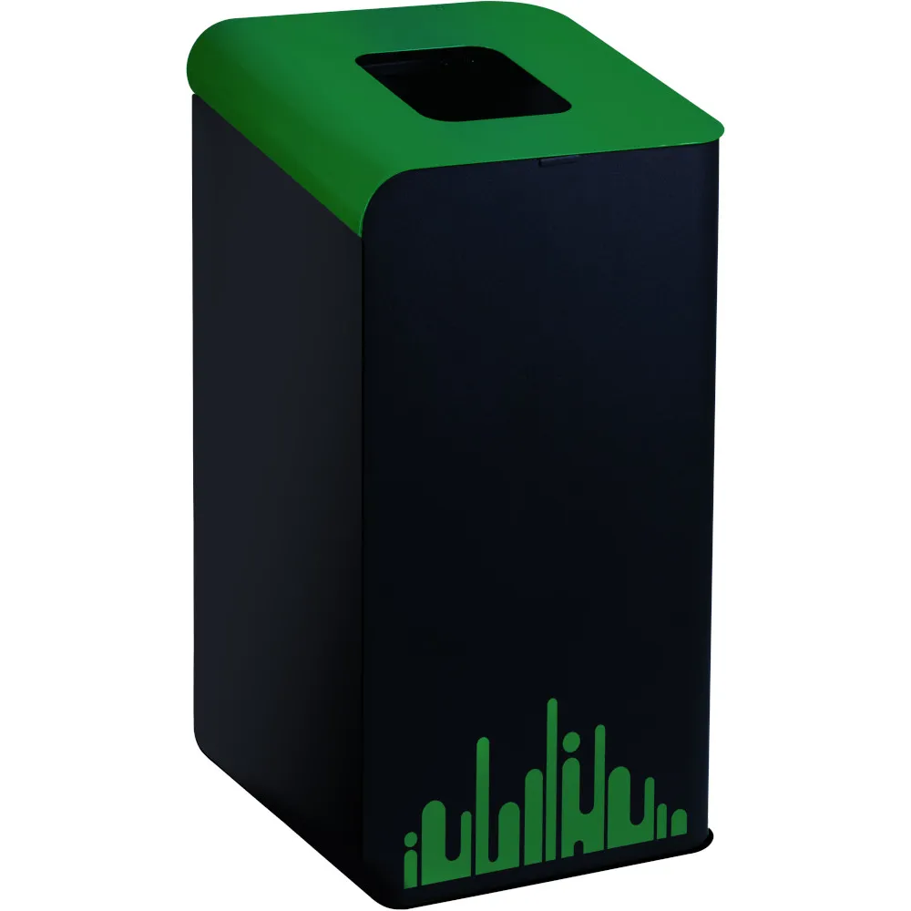 Corbeille pour restauration rapide en verre vert.