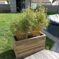 Jardinière bois naturel