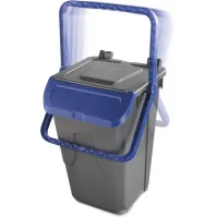 Poubelle bleue 35L à couvercle basculant ergonomique