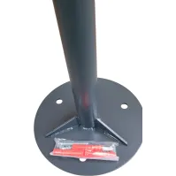 Poteau Ø50 base cylindrique pour support de sac poubelle