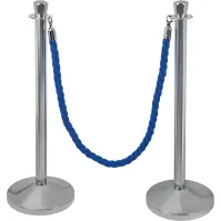 Cordon bleu avec 2 crochets inox brillant. Disponible en noir