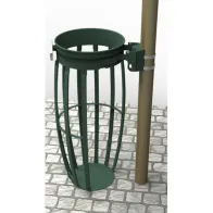 Corbeille Vigipirate: Empêche le sac de s'envoler fixation poteau.