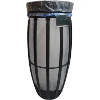 Corbeille Vigipirate fixation poteau éteignoir cigarette