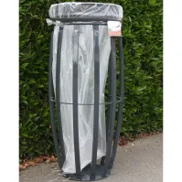 Poubelle Vigipirate: empêche sac s'envoler.