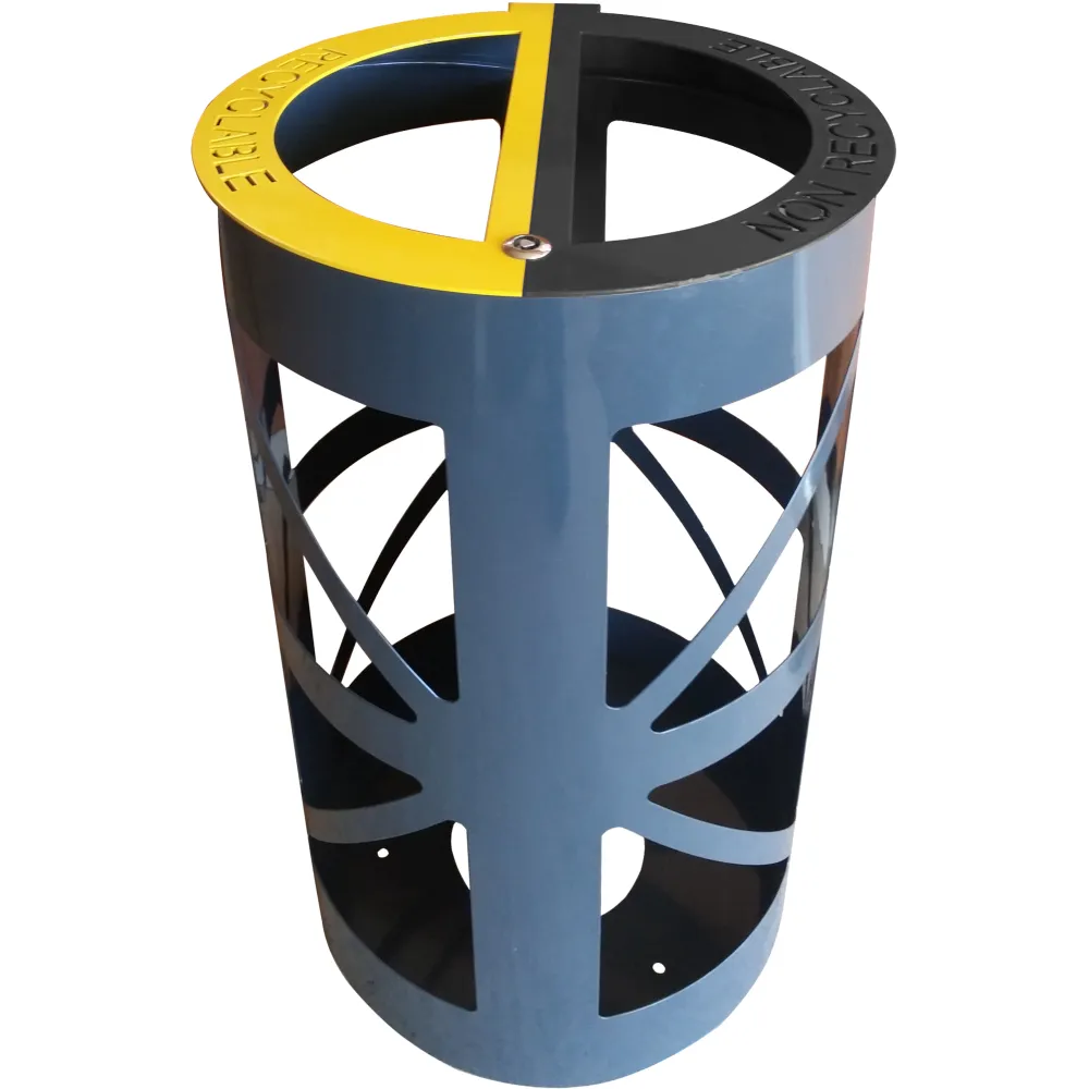 2 sacs-poubelle 60 litres corbeille bi-flux sécurité ronde