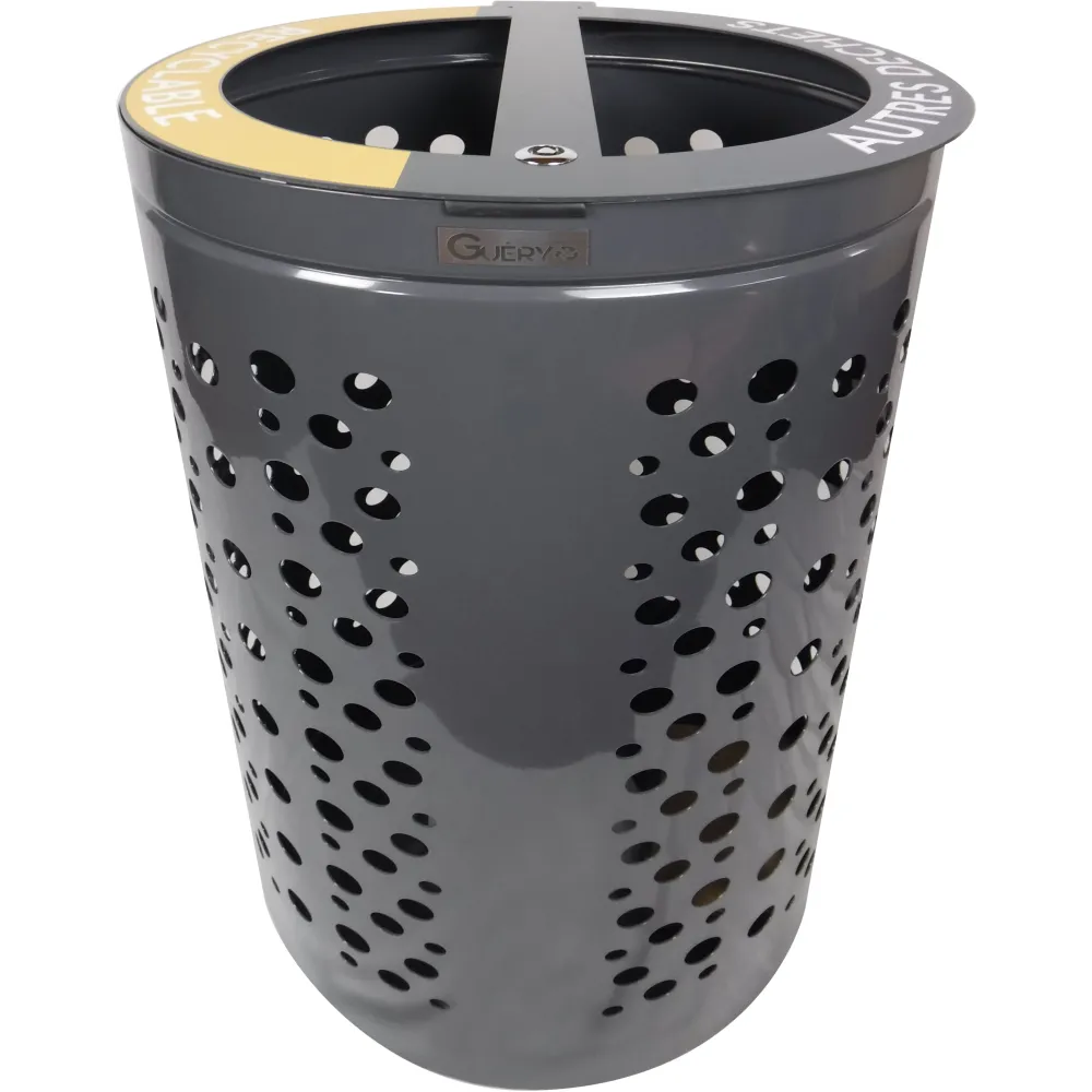 Poubelle extérieure esthétique 2 sacs urbains