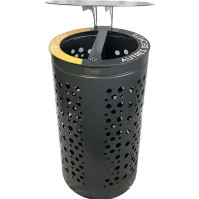 Corbeille pour lieux publiques à hautes fréquentations