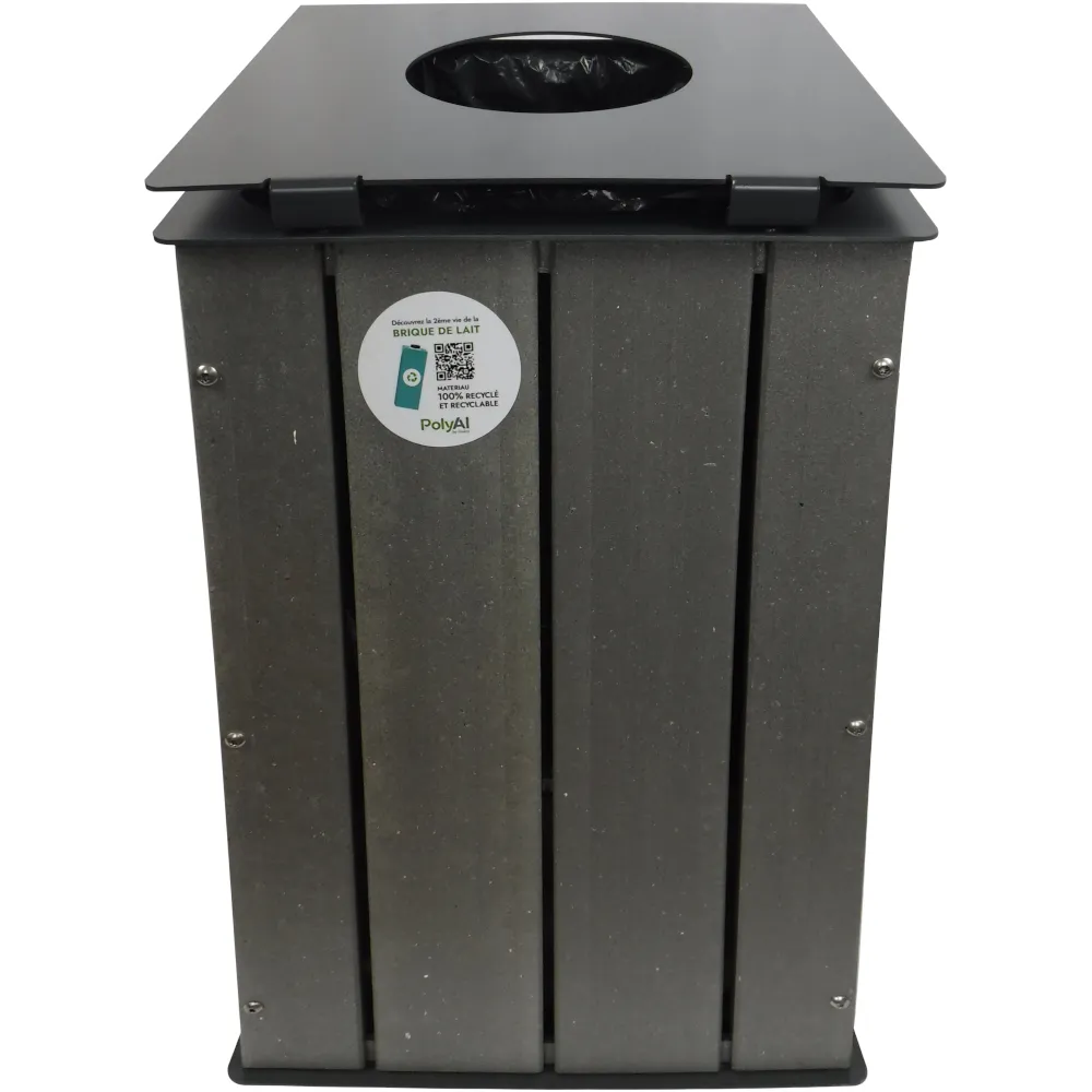 poubelle bois recyclable