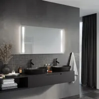 miroir papillon lumineux rectangulaire avec led en forme de noeud