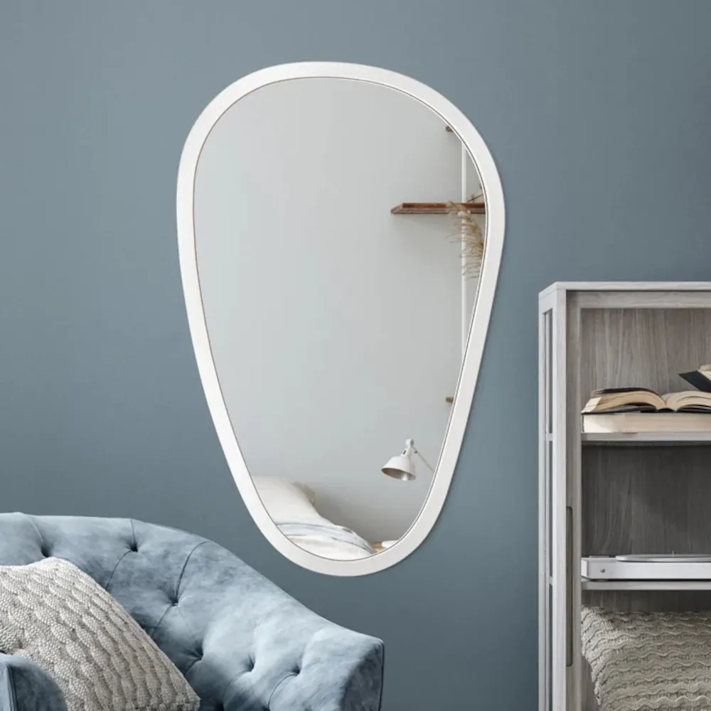 miroir vertical stone white de forme spéciale scandinave