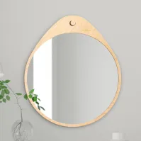 miroir oslo natural nordique avec forme spéciale élégante