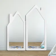 miroir en forme de maison house white élégant et moderne